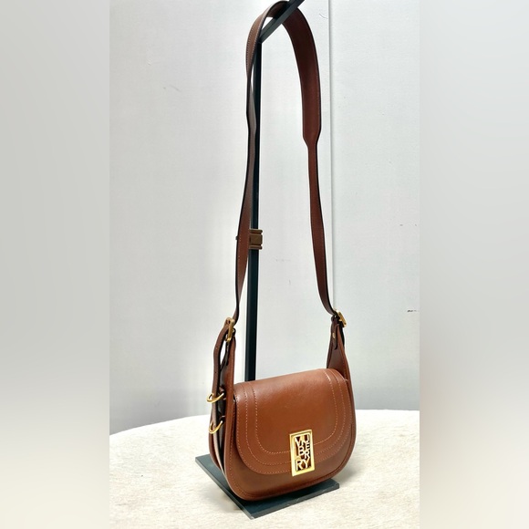 Mulberry mini Sadie Satchel in Silky Calf color Tan. - Picture 10 of 14